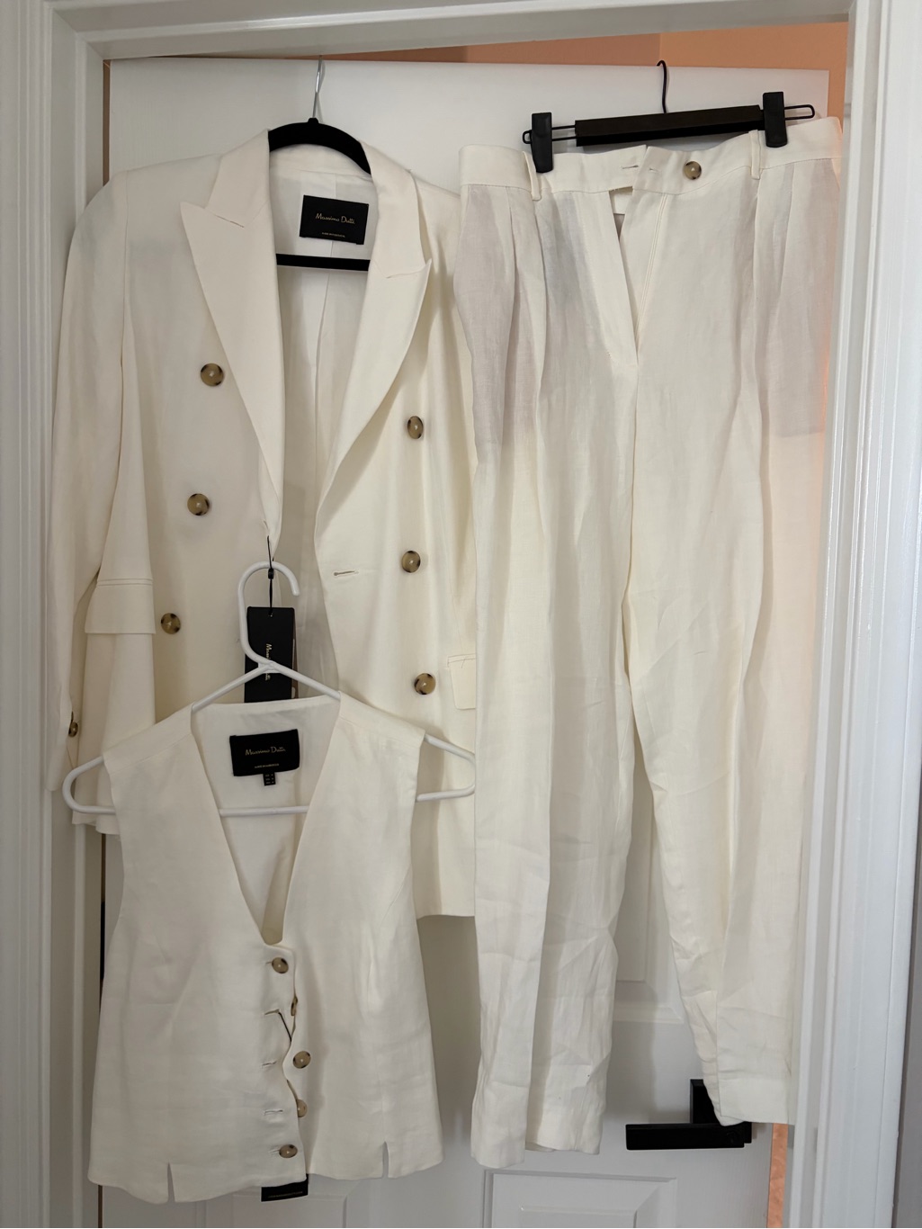 Massimo Dutti Linen 3 Piece Pants Set